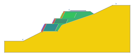 Figure&nbsp;10. Spacing and re-assignment of multiple support types operation done by RSInsight; before (top) and after (bottom). 