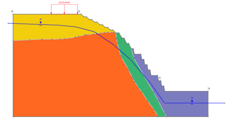 Figure 12.&nbsp;Model modification using RSInsight, before (top), after (bottom); multiple material with groundwater lowered with just one prompt from RSInsight. 