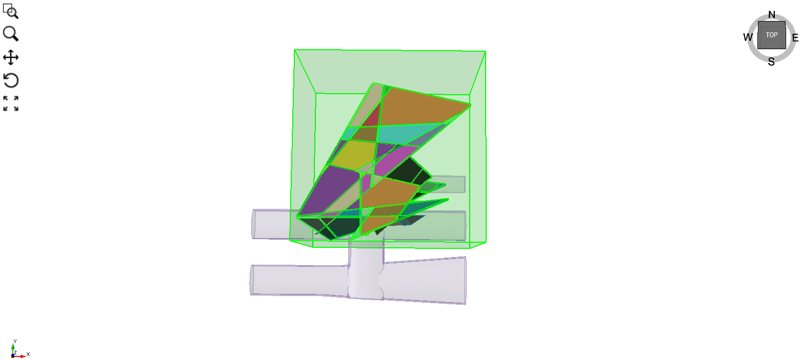 Figure 4. Search Limit Boxes placed around regions of interest to help expedite block computations, especially in large 3D domains.