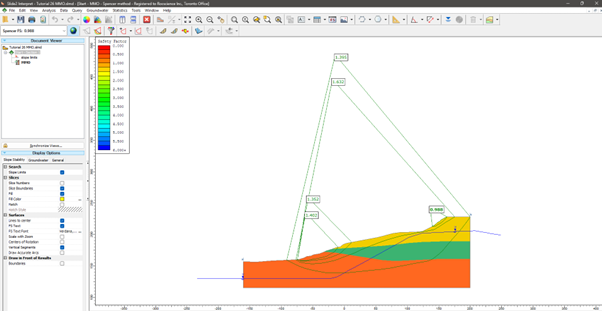 Figure 3. Multiple slip surfaces of local mins