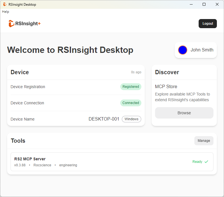 desktop app dashboard