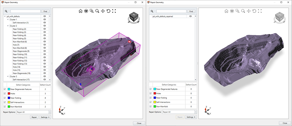 The image shows the improved built-in geometry screenshot in RS3