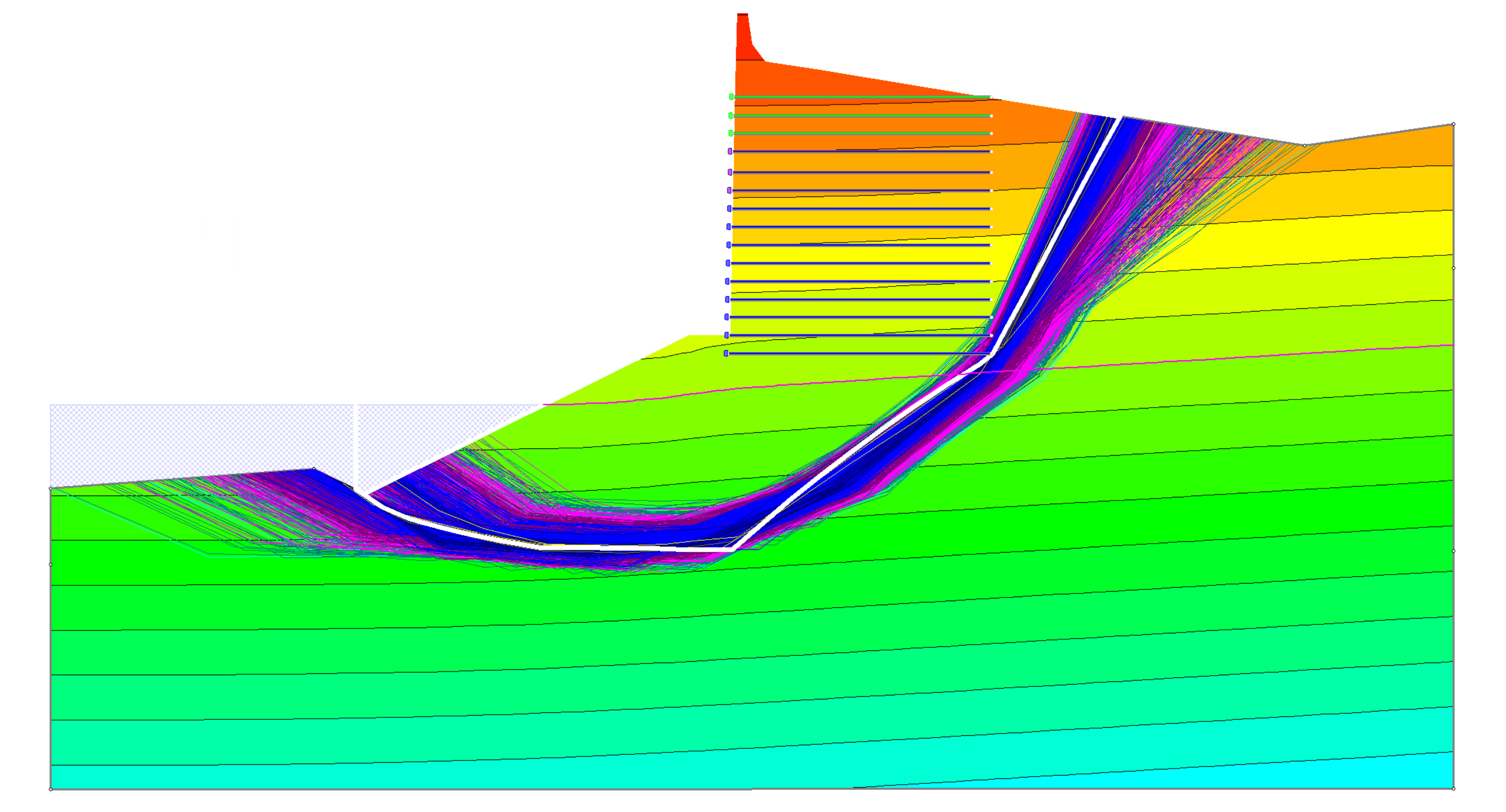 Slide2 model with Geogrid supports