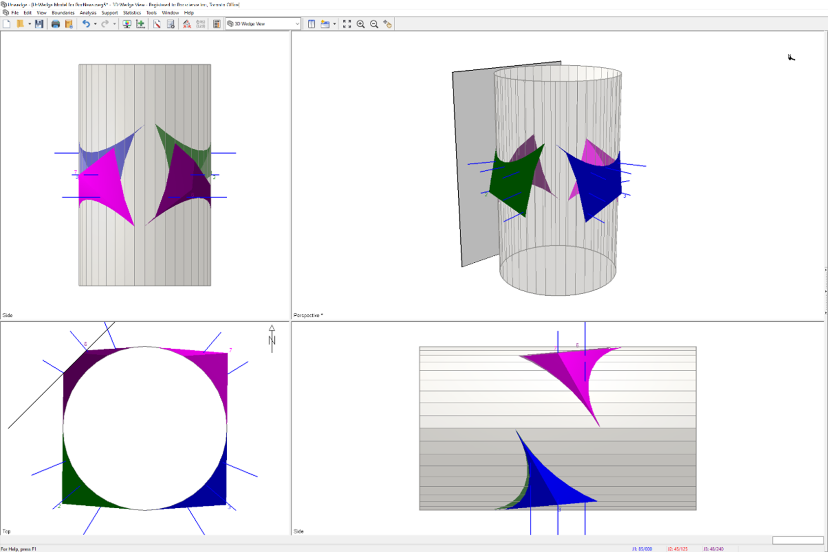 UnWedge: Vertical shaft with bolt support