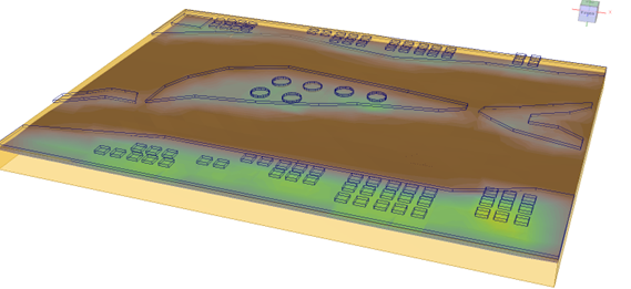 Figure 3. Result for the field grid points with surface point cloud data.