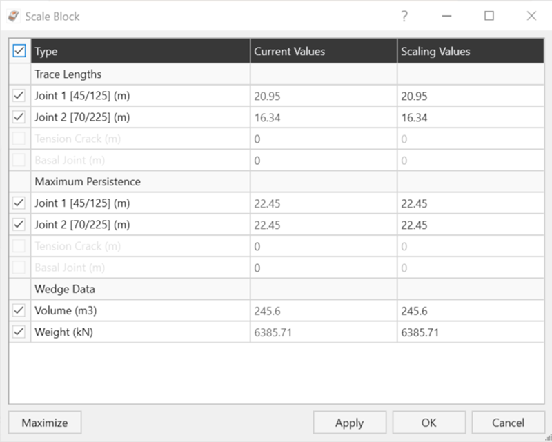 rocslope2 scale block dialog