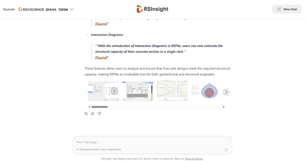 RSInsight pulls the image links and videos for the question asked