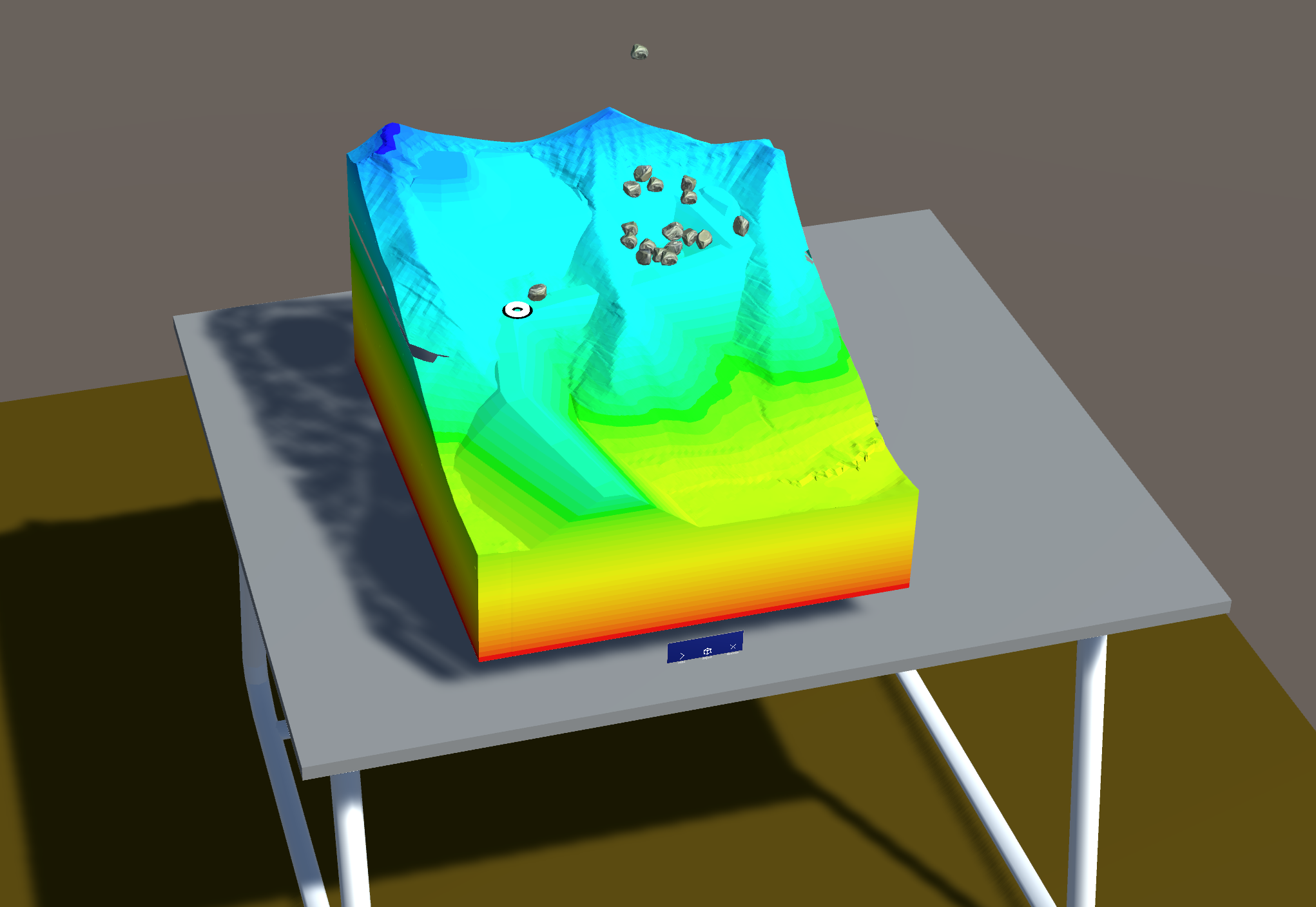 This model shows off the clean rendering of geographic data from a pit construction project.