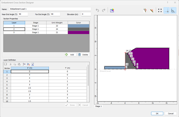 Coordinates from the DXF are used to model the layers 2