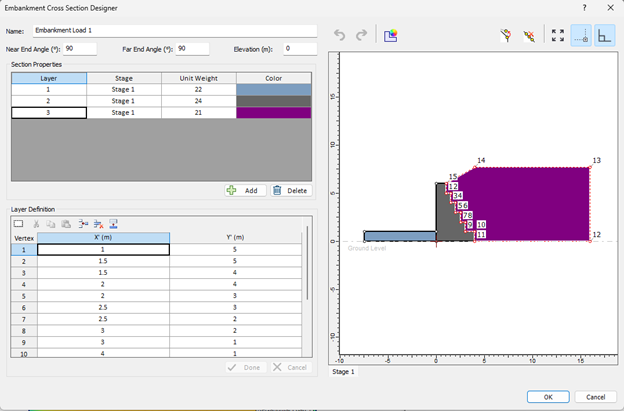 Coordinates from the DXF are used to model the layers 3