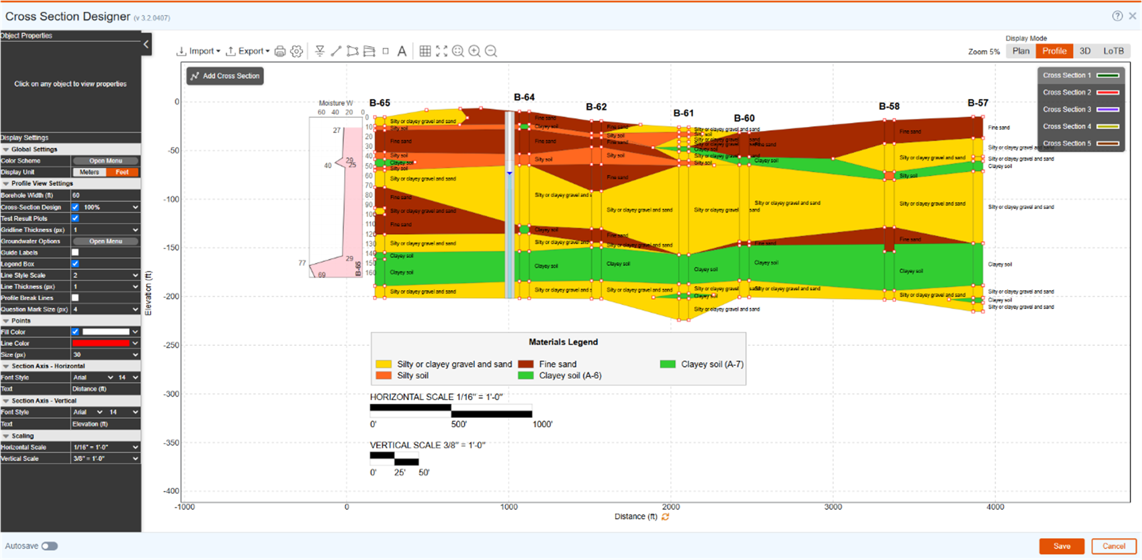 RSLog Cross Section