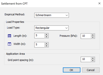 Settlement from CPT Dialog with user-defined load