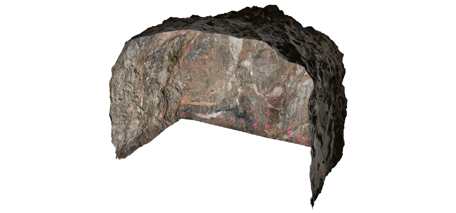 Figure 6. Sample 3D excavation model constructed in ShapeMetriX MultiPhoto module using photogrammetry data.