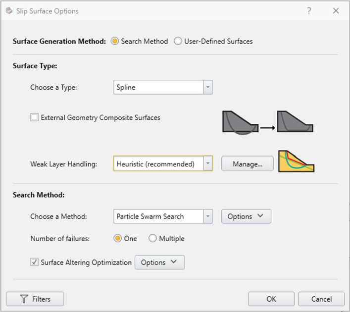 Slide3 Default Options Dialog Box