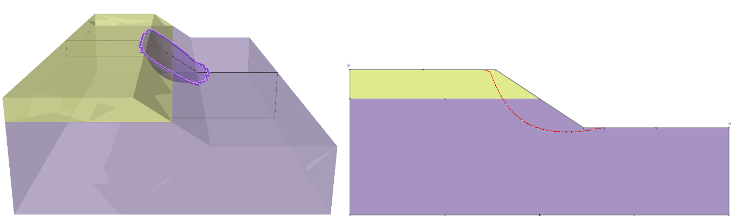 Figure 3. Model in Slide3 (left) and the exported model in Slide2 (right).