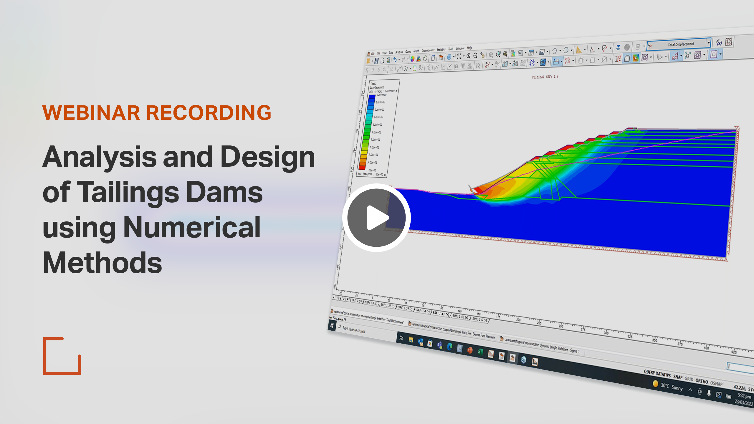 Webinar: Analysis and Design of Tailings Dams using Numerical Methods