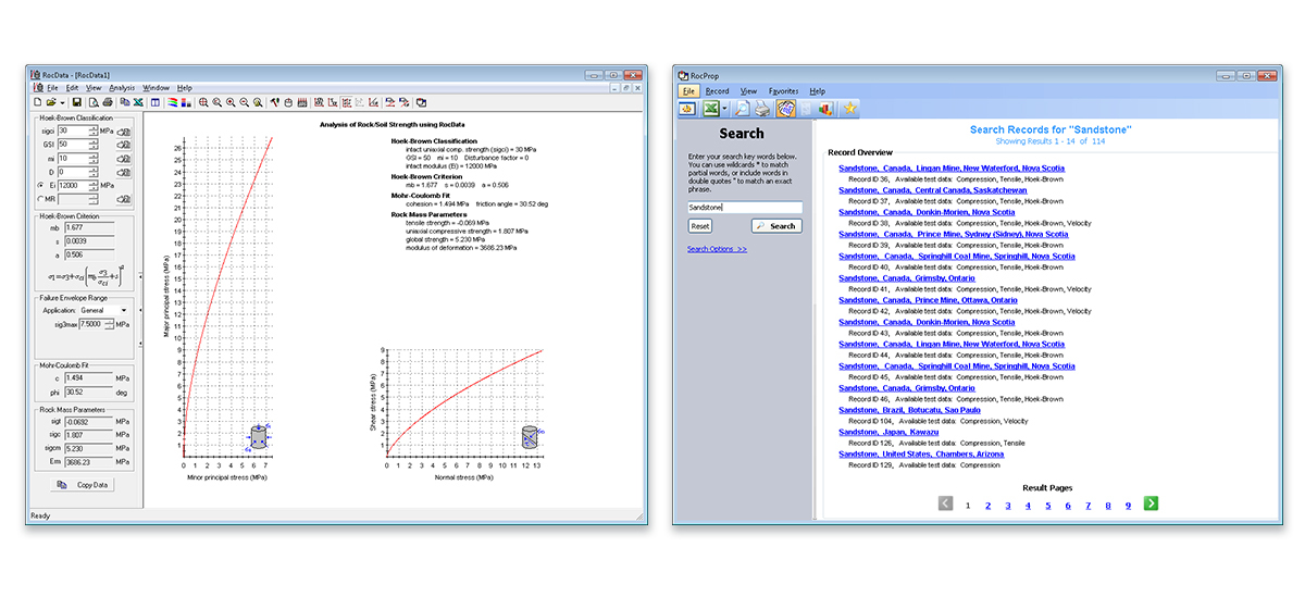 RocData Version 4 Software Screenshots