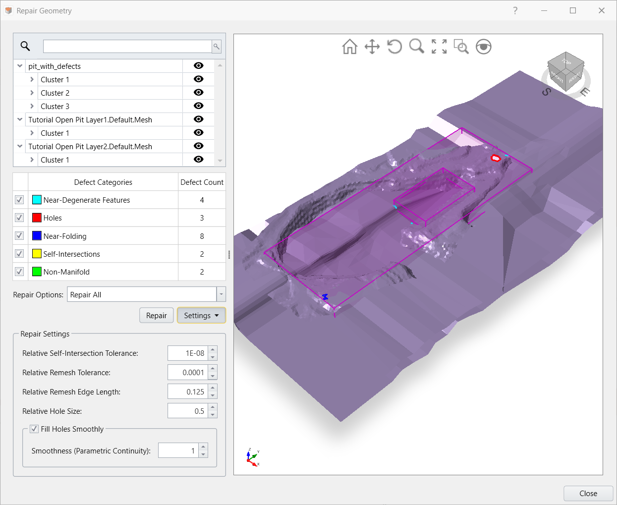 3D Geometry Repair RS3