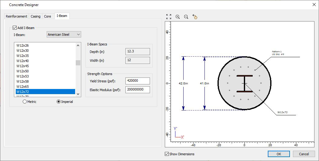 RSPile - Reinforced Concrete Sections