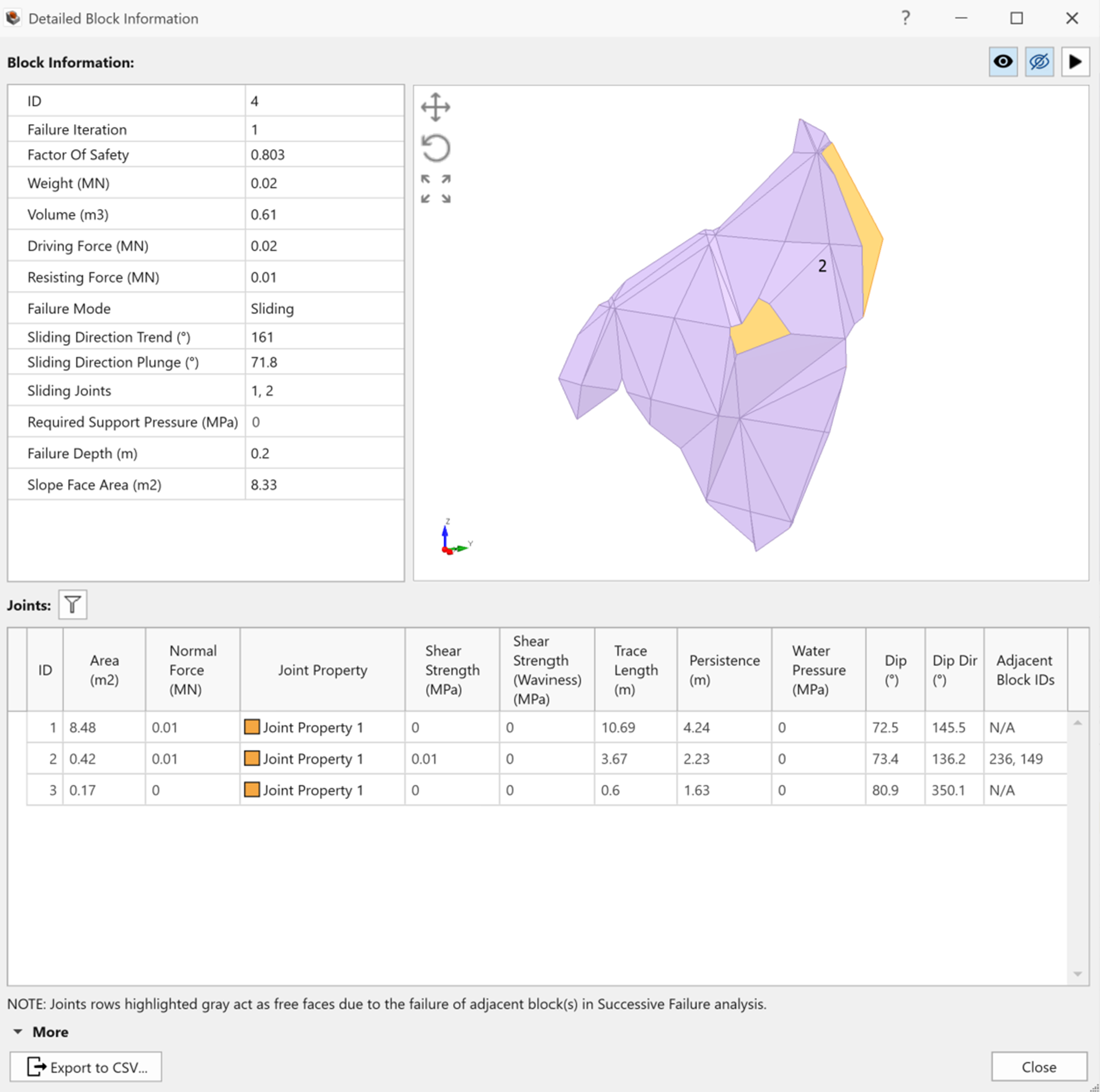 ShapeMetriX and RocSlope3 Integration Figure 5