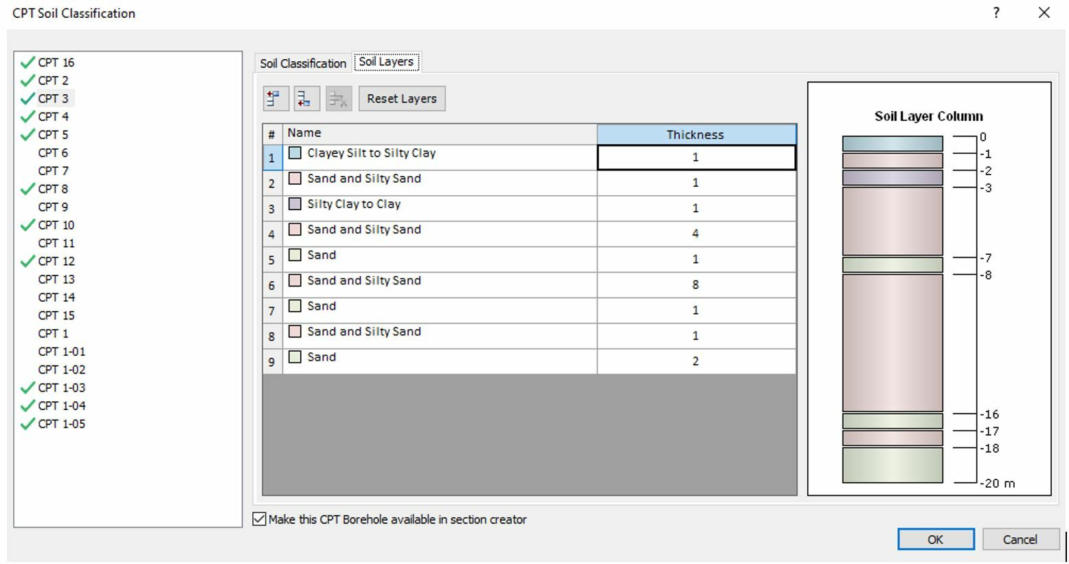 Settle3 Dialog Showing Soil Properties