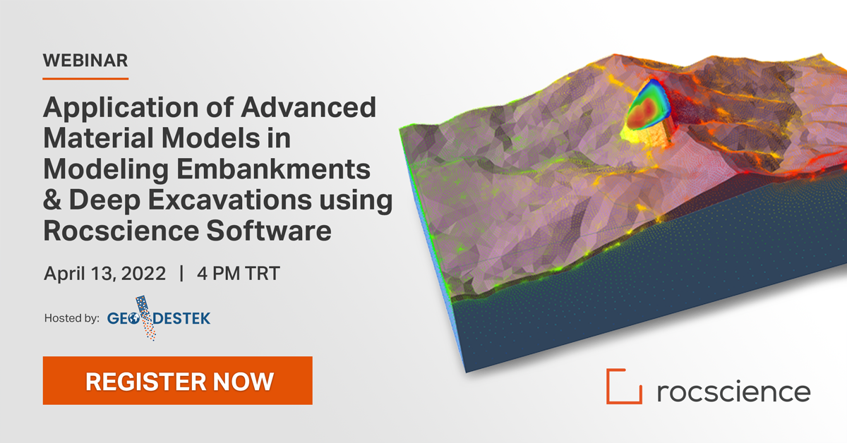 Social post Geo Destek webinar Application of Advanced Material Models