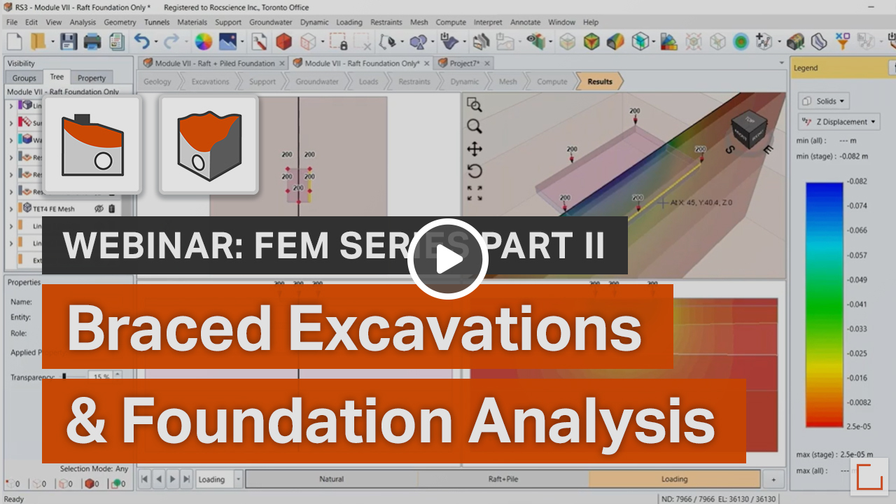 FEM Webinar Series: Part II - Braced Excavations & Foundation Analysis