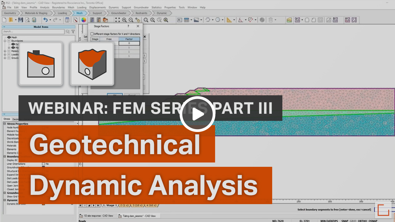 FEM Webinar Series: Part II - Geotechnical Dynamic Analysis
