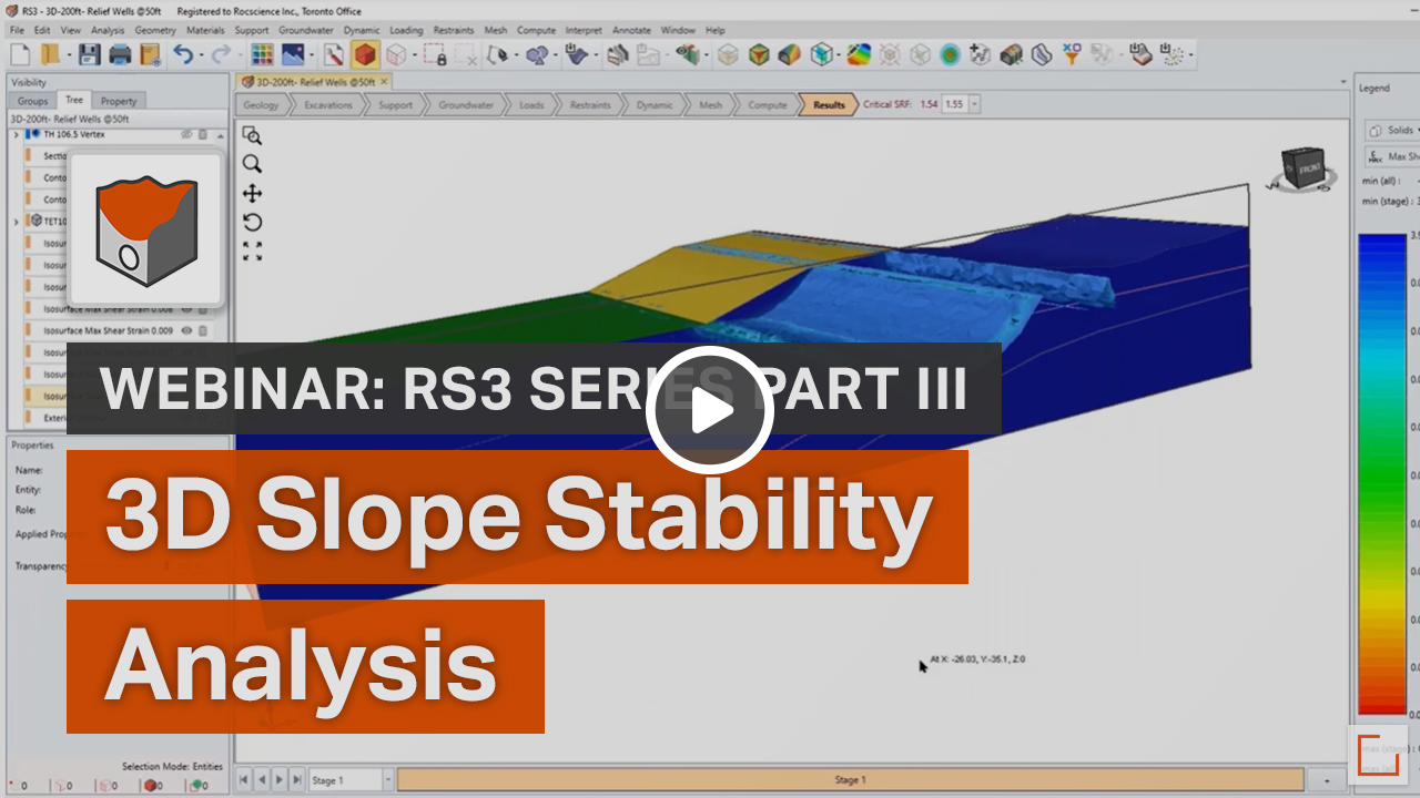 RS3 Webinar Series: Part III - 3D Slope Stability Analysis