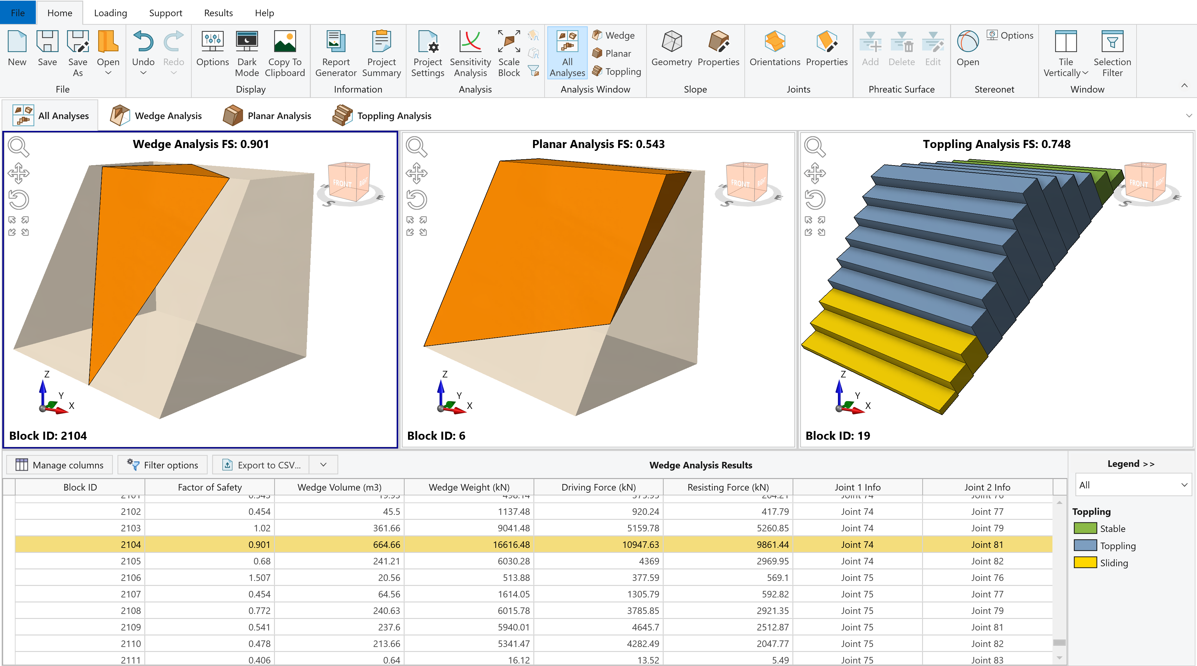 rocslope2 refined user-friendly interface