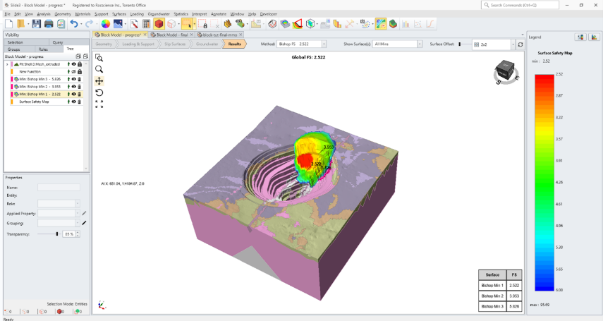 Block Model Projection in Slide3